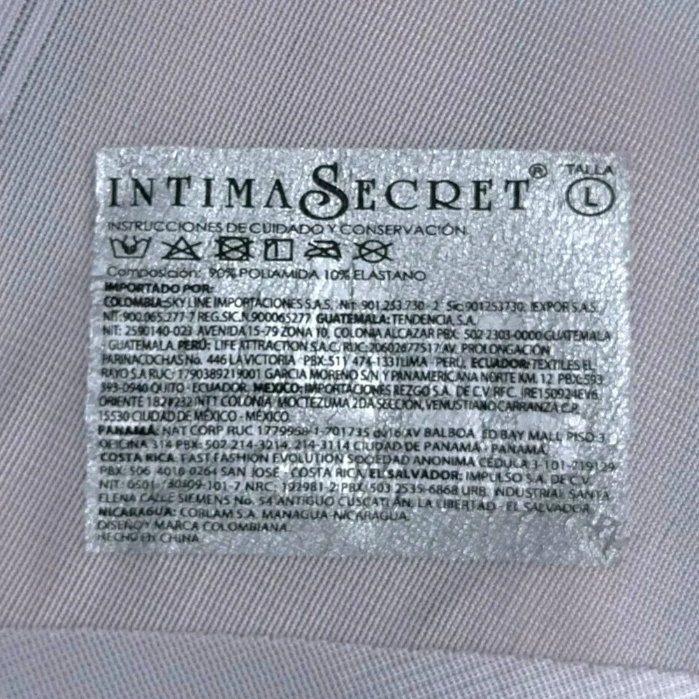 Intima Secret Gray Seamless Wireless Comfort Bra Lace‎ Detail Women's Large